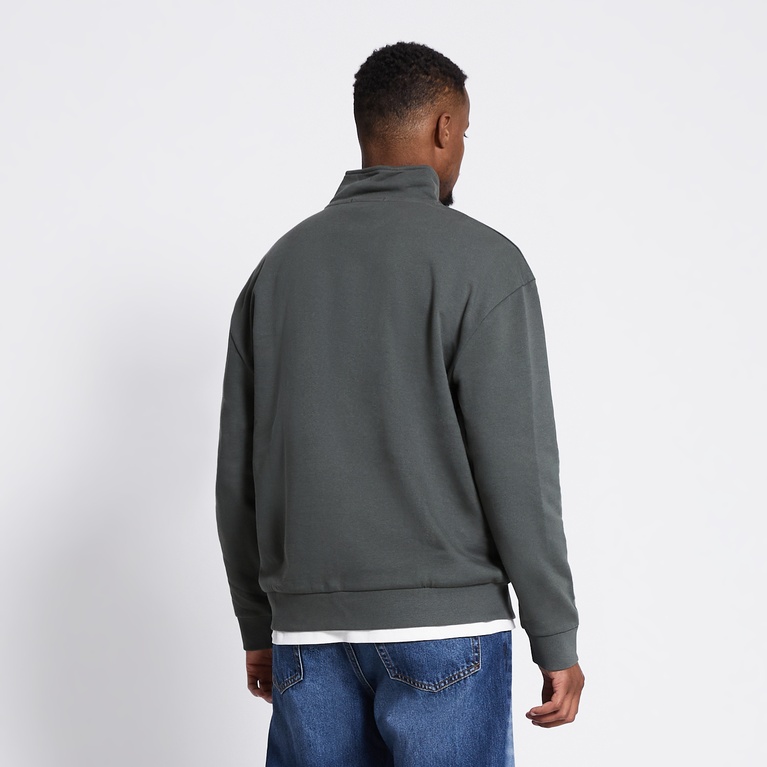 Half Zip Sweatshirt "Frank" Dark Green